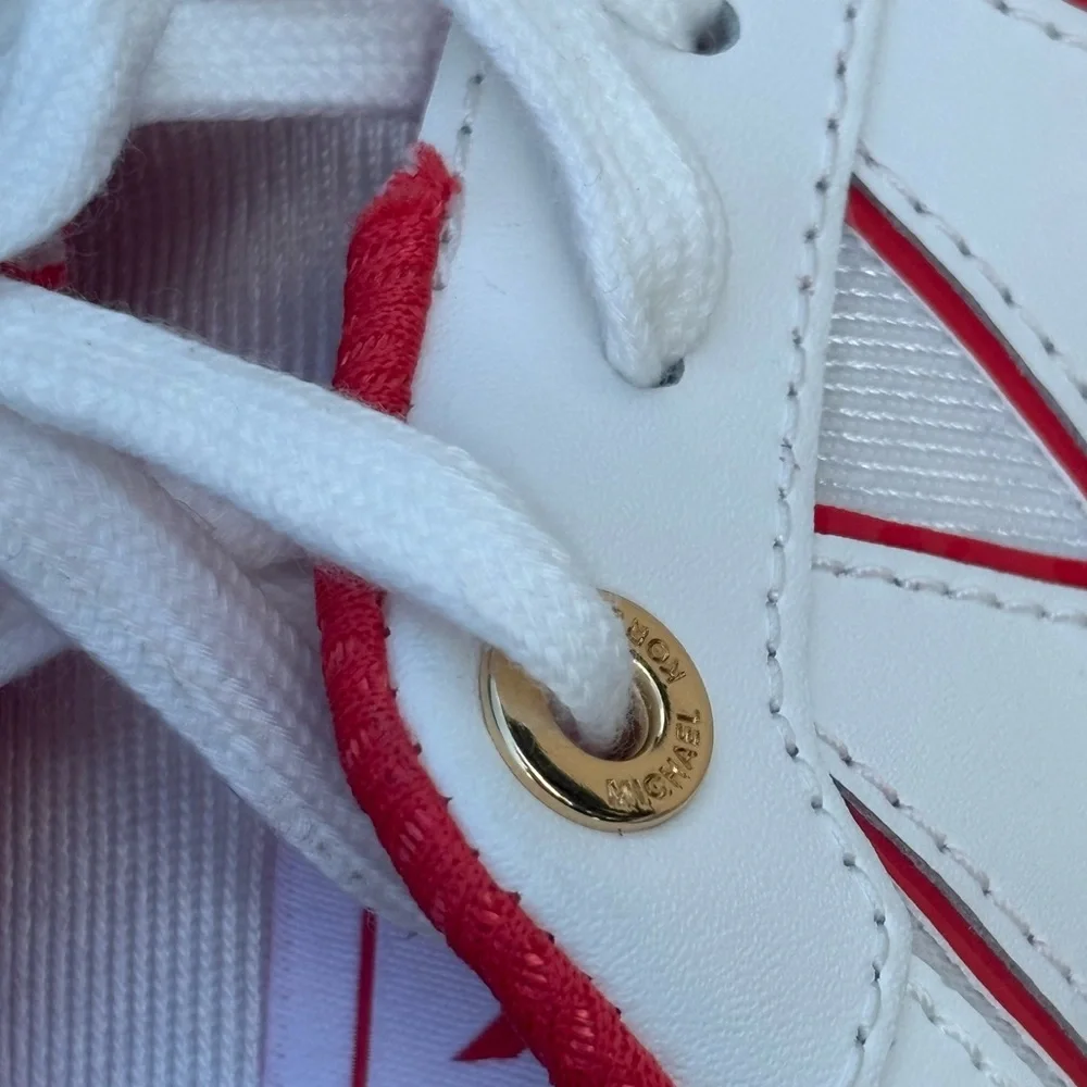 Michael Kors Red and White Athletic Shoes - Picture 9 of 11